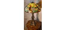 lampe laiton grand format1970 ,6kg elec restauré ,67x47 abat