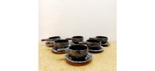 Six tasses à café vintage Sars Poteries 1960