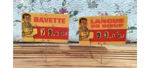 6 étiquettes de boucherie (vintage)