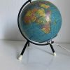 Globe vintage 1972 terrestre mappemonde verre Taride tripode