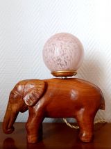 Lampe éléphant verre de Clichy art déco 