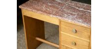Accueil / Adorable bureau Art Deco en chêne et marbre