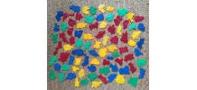 Rare ! 83 pièces de puzzle carte de France (années 50/60)