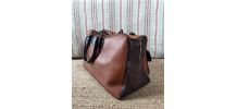Sac de voyage  vintage YKK en simili cuir