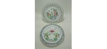  Set de 2 assiettes en porcelaine chinoise 