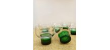 Six verres Luminarc 1970 vert 
