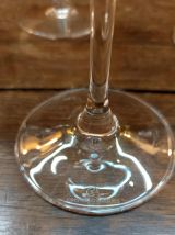 Six verres à cocktail martini Cristal d'Arques 