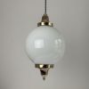 Ancienne SUSPENSION EN OPALINE 23 CM XL vintage