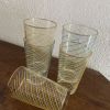 5 verres à orangeade annees 60/70.