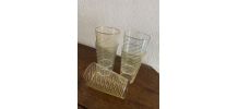 5 verres à orangeade annees 60/70.