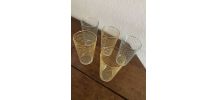 5 verres à orangeade annees 60/70.