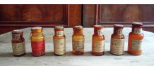 Rare ! 14 anciens flacons de pharmacie (flacons d'apothicair