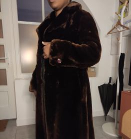 Manteau véritable fourrure