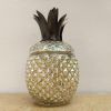 Bonbonnière vintage ananas en verre églomisé 