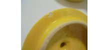  Théière vintage jaune 