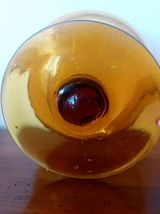 Grande coupe centre de table en verre bullé Biot 25 cm 