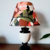 Lampe céramique vintage et abat-jour aux fruits 