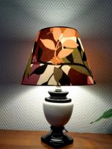 Lampe céramique vintage et abat-jour aux fruits 