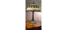 lampe 1970 a 80 sous license original tifany  eskriss verre 