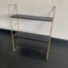 Etagère vintage 1960 String murale noir doré - 60 x 48 cm