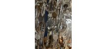 Grande Applique 12 feux métal et cristal