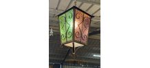 Lampadaire en verre de couleur