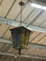 Lampadaire en verre de couleur