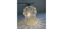 ANCIENNE APPLIQUE METAL ET VERRE VINTAGE