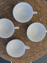 Lot de 4 tasses à pois Digoin Sarreguemines