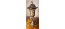 brule encens bronze art nouveau feuille, grenouille ciselé ,