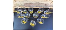  Lot de 12 verres vintage "Loch Ness Scotch Whisky" 
