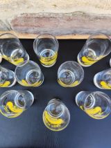  Lot de 12 verres vintage "Loch Ness Scotch Whisky" 