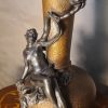 vase laiton et personnages ,art nouveau etain 1890 a 1900  s