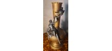 vase laiton et personnages ,art nouveau etain 1890 a 1900  s