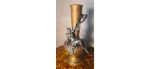 vase laiton et personnages ,art nouveau etain 1890 a 1900  s