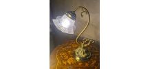 lampe 1900 de bureau ou chevet bronze ciseler 28x25 tres bel