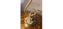 lampe 1900 de bureau ou chevet bronze ciseler 28x25 tres bel
