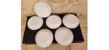 Lot 6 assiettes creuses Arcopal fleuries – Vintage 70/80