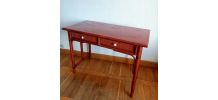Grand bureau en rotin vintage style Maugrion 1960
