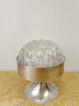 Pique fleurs space age métal argenté 1970 