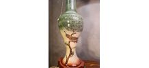 paire de lampes ceramique ,art nouveau 1900 a 30  traces d u