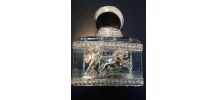 Encrier Empire Napoléon III (1850) Cristal et Bronze doré. 