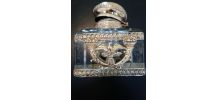 Encrier Empire Napoléon III (1850) Cristal et Bronze doré. 