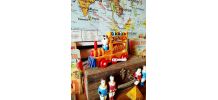 Boulier Abacus Train bois vintage | Jouet ancien enfant 
