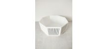 Saladier blanc  octogonal  céramique Octime Arcopal retro