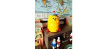 Jouet vintage chien jaune jouet rétro collection enfant