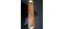 Plumier D'écolier En Bois Et Laiton Ancien 