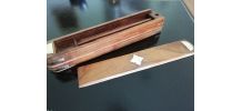 Plumier D'écolier En Bois Et Laiton Ancien 