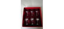 6 Verres à Champagne et 6 verres à Liqueur en métal argenté 