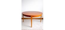 Table ronde danoise extensible 1960 